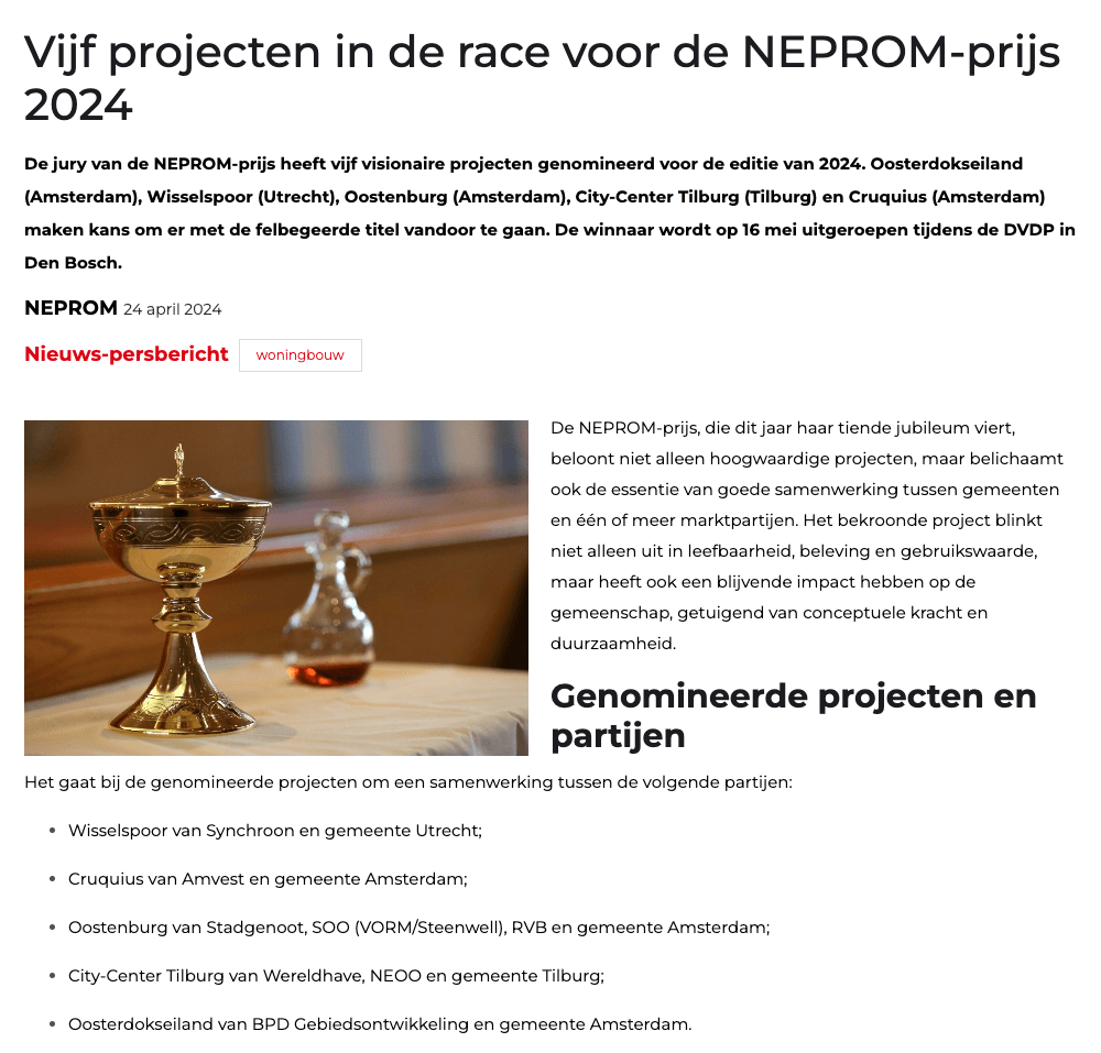 neprom prijs 2024