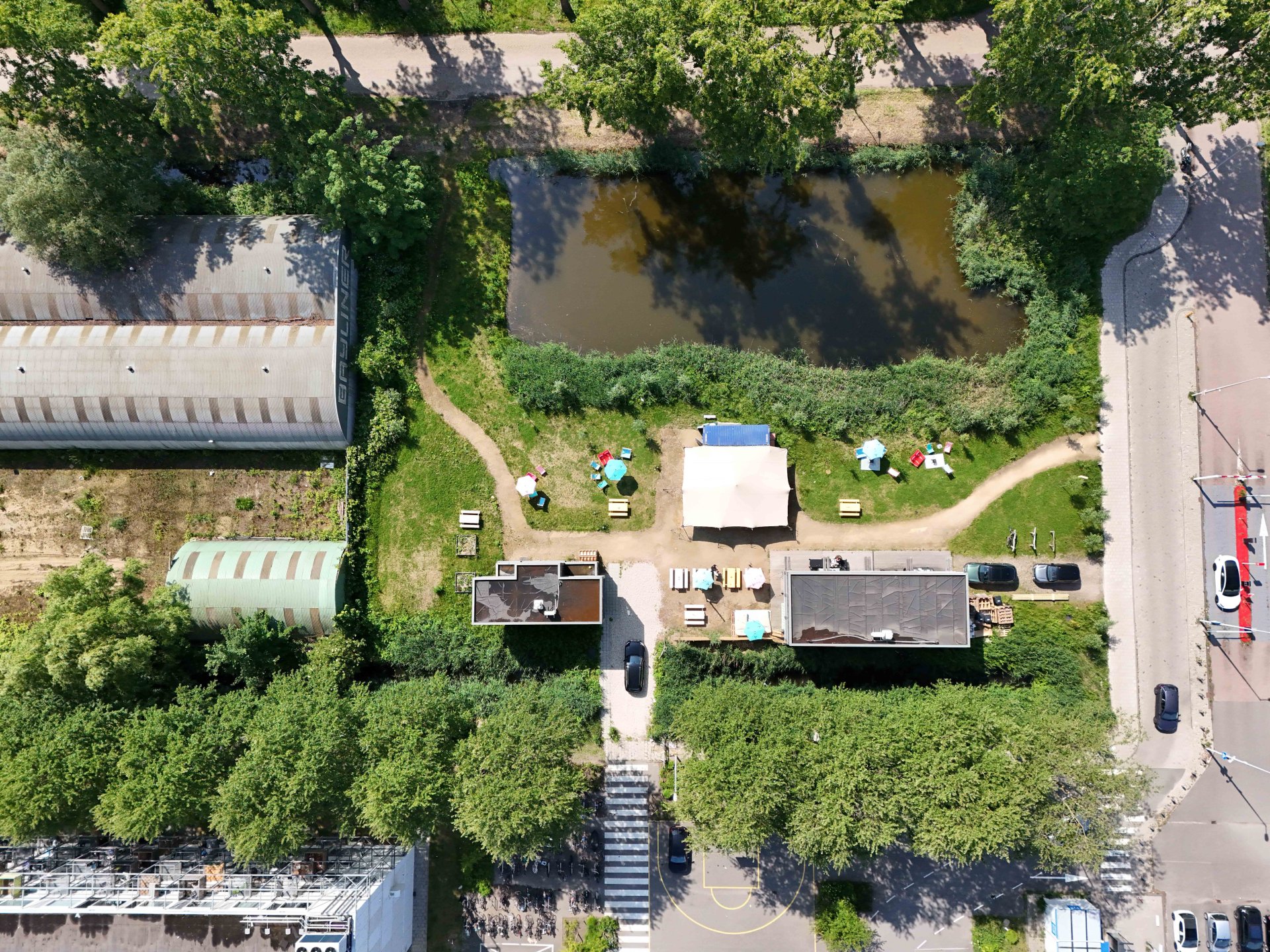 circular build kokomo apto architects drone shot zeeburgereiland amsterdam