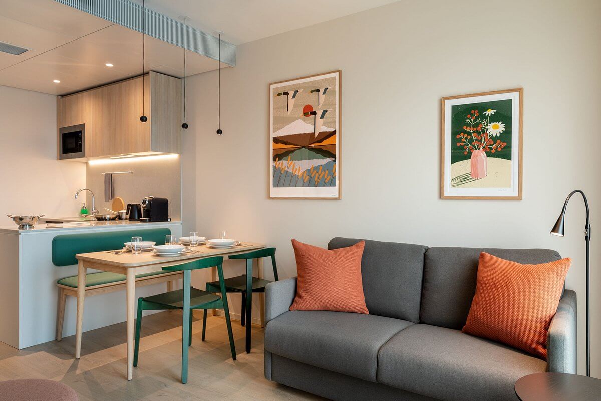 Element by Westin in Wroclaw: Apto Architects' design of a 1,000 m² hotel offering flexible, self-serviced extended stays.